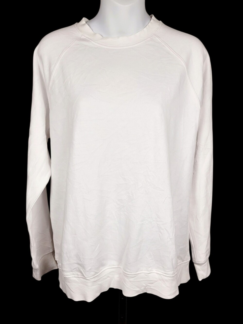 2/$20 H&M Plain White Sweatshirt Top Long Sleeve Oversized Size: Small